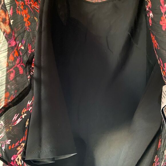 Nanette Lepore floral sheer long sleeve button down blouse w/ cami NWT - Picture 7 of 12